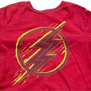 Youth The Flash DC Comics Graphic Tee 6 7 Red Lightning Logo Shirt Kids Comics